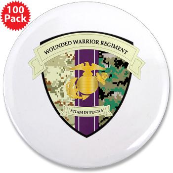 MCWWR - M01 - 01 - Marine Corps Wounded Warrior Regiment - 3.5" Button (100 pack) - Click Image to Close