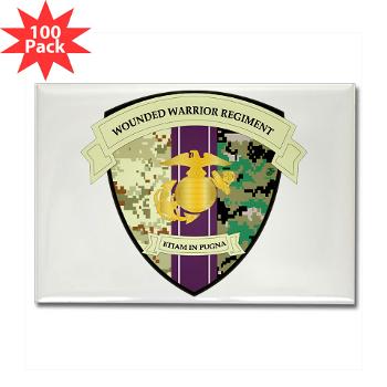 MCWWR - M01 - 01 - Marine Corps Wounded Warrior Regiment - Rectangle Magnet (100 pack)