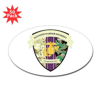 MCWWR - M01 - 01 - Marine Corps Wounded Warrior Regiment - Sticker (Oval 50 pk)
