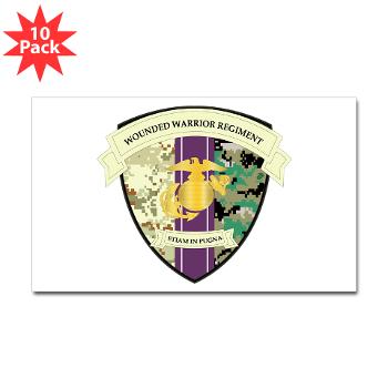MCWWR - M01 - 01 - Marine Corps Wounded Warrior Regiment - Sticker (Rectangle 10 pk) - Click Image to Close