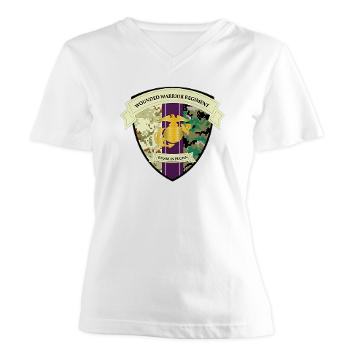MCWWR - A01 - 04 - Marine Corps Wounded Warrior Regiment - Women's V-Neck T-Shirt
