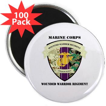 MCWWR - M01 - 01 - Marine Corps Wounded Warrior Regiment with Text - 2.25" Magnet (100 pack)