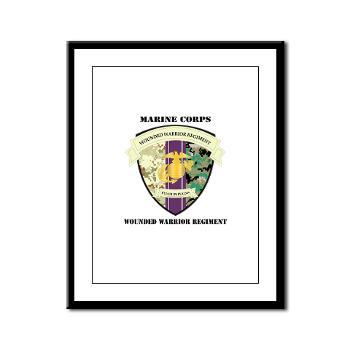 MCWWR - M01 - 02 - Marine Corps Wounded Warrior Regiment with Text - Framed Panel Print
