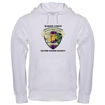 MCWWR - A01 - 03 - Marine Corps Wounded Warrior Regiment with Text - Hooded Sweatshirt - Click Image to Close