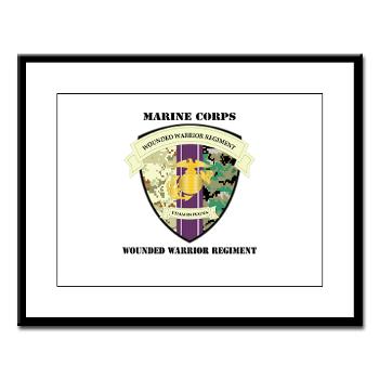 MCWWR - M01 - 02 - Marine Corps Wounded Warrior Regiment with Text - Large Framed Print