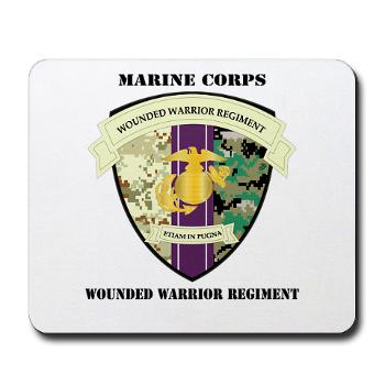 MCWWR - M01 - 03 - Marine Corps Wounded Warrior Regiment with Text - Mousepad