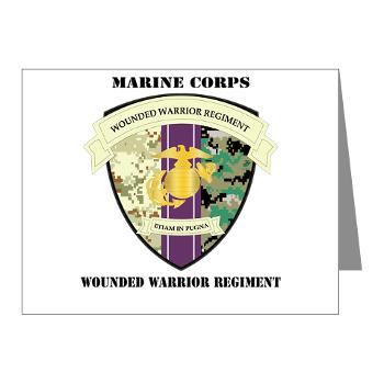 MCWWR - M01 - 02 - Marine Corps Wounded Warrior Regiment with Text - Note Cards (Pk of 20)