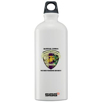 MCWWR - M01 - 03 - Marine Corps Wounded Warrior Regiment with Text - Sigg Water Bottle 1.0L