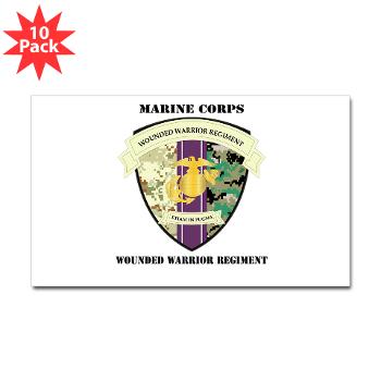 MCWWR - M01 - 01 - Marine Corps Wounded Warrior Regiment with Text - Sticker (Rectangle 10 pk)