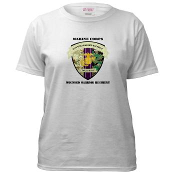 MCWWR - A01 - 04 - Marine Corps Wounded Warrior Regiment with Text - Women's T-Shirt - Click Image to Close