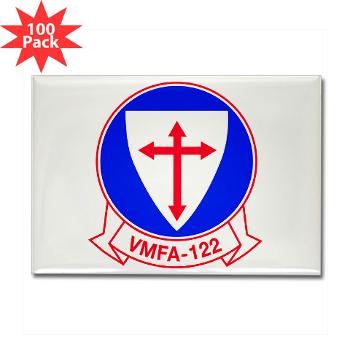 MFAS122 - M01 - 01 - Marine Fighter Attack Squadron 122 - Rectangle Magnet (100 pack)
