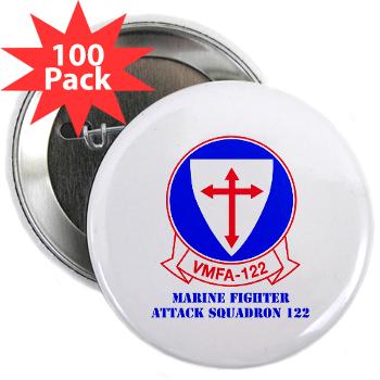 MFAS122 - M01 - 01 - Marine Fighter Attack Squadron 122 with text - 2.25" Button (100 pack)