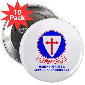 MFAS122 - M01 - 01 - Marine Fighter Attack Squadron 122 with text - 2.25" Button (10 pack)
