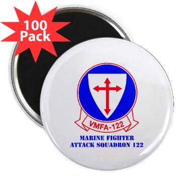 MFAS122 - M01 - 01 - Marine Fighter Attack Squadron 122 with text - 2.25" Magnet (100 pack) - Click Image to Close