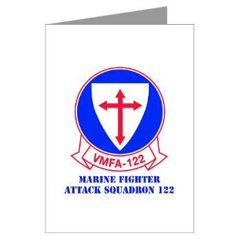 MFAS122 - M01 - 02 - Marine Fighter Attack Squadron 122 with text - Greeting Cards (Pk of 10)