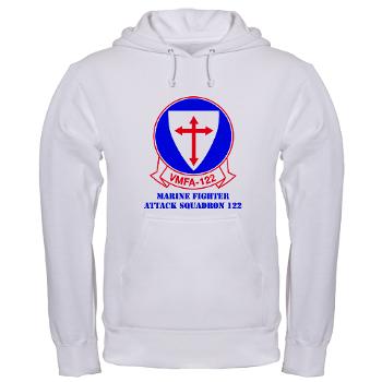 MFAS122 - A01 - 03 - Marine Fighter Attack Squadron 122 with text - Hooded Sweatshirt