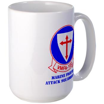 MFAS122 - M01 - 03 - Marine Fighter Attack Squadron 122 with text - Large Mug - Click Image to Close