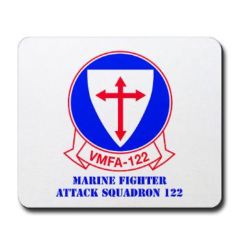 MFAS122 - M01 - 03 - Marine Fighter Attack Squadron 122 with text - Mousepad