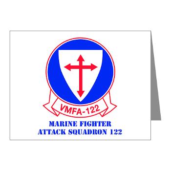MFAS122 - M01 - 02 - Marine Fighter Attack Squadron 122 with text - Note Cards (Pk of 20) - Click Image to Close