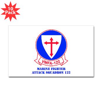 MFAS122 - M01 - 01 - Marine Fighter Attack Squadron 122 with text - Sticker (Rectangle 10 pk)