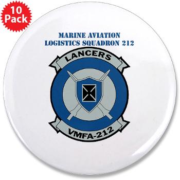 MFAS212 - A01 - 01 - Marine Fighter Attack Squadron 212 with Text - 3.5" Button (10 pack)