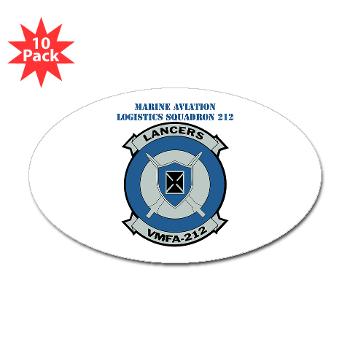 MFAS212 - A01 - 01 - Marine Fighter Attack Squadron 212 with Text - Sticker (Oval 10 pk) - Click Image to Close