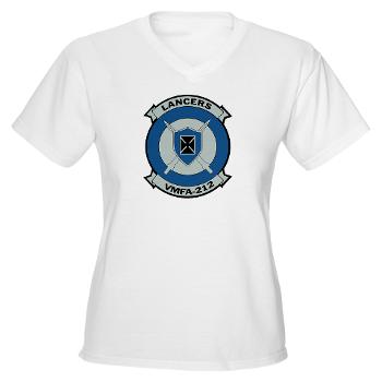 MFAS212 - A01 - 01 - Marine Fighter Attack Squadron 212 - Women's V-Neck T-Shirt - Click Image to Close