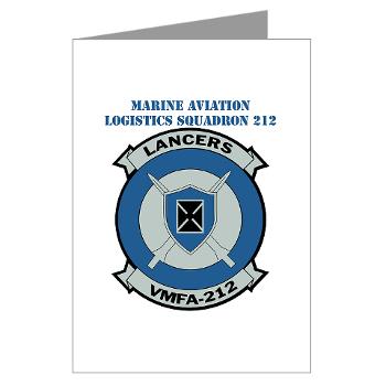 MFAS212 - A01 - 01 - Marine Fighter Attack Squadron 212 with Text - Greeting Cards (Pk of 10)