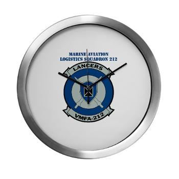 MFAS212 - A01 - 01 - Marine Fighter Attack Squadron 212 with Text - Modern Wall Clock