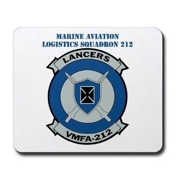 MFAS212 - A01 - 01 - Marine Fighter Attack Squadron 212 with Text - Mousepad