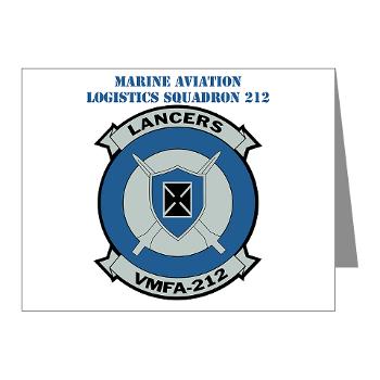 MFAS212 - A01 - 01 - Marine Fighter Attack Squadron 212 with Text - Note Cards (Pk of 20) - Click Image to Close