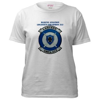 MFAS212 - A01 - 01 - Marine Fighter Attack Squadron 212 with Text - Women's T-Shirt - Click Image to Close