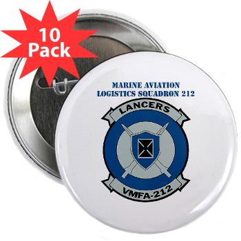 MFAS212 - A01 - 01 - Marine Fighter Attack Squadron 212 with Text - 2.25" Button (10 pack)