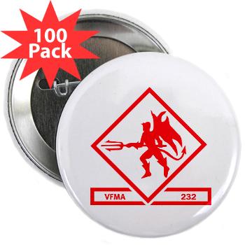 MFAS232 - M01 - 01 - Marine F/A Squadron 232(F/A-18C) 2.25" Button (100 pack) - Click Image to Close
