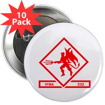 MFAS232 - M01 - 01 - Marine F/A Squadron 232(F/A-18C) 2.25" Button (10 pack) - Click Image to Close