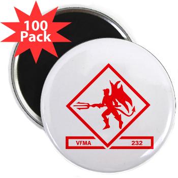 MFAS232 - M01 - 01 - Marine F/A Squadron 232(F/A-18C) 2.25" Magnet (100 pack) - Click Image to Close
