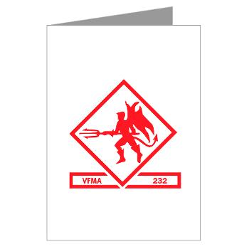 MFAS232 - M01 - 02 - Marine F/A Squadron 232(F/A-18C) Greeting Cards (Pk of 10) - Click Image to Close