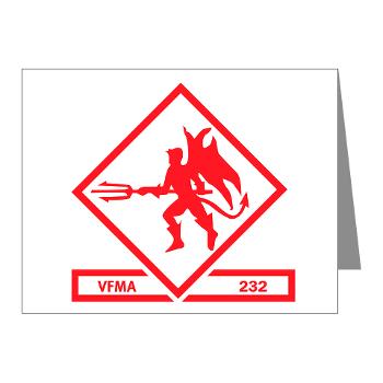 MFAS232 - M01 - 02 - Marine F/A Squadron 232(F/A-18C) Note Cards (Pk of 20)