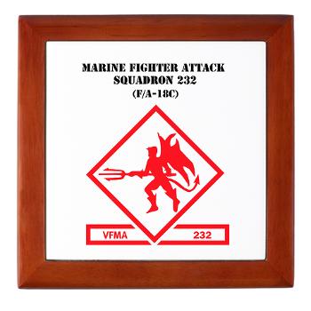 MFAS232 - M01 - 03 - Marine F/A Squadron 232(F/A-18C) with Text Keepsake Box - Click Image to Close