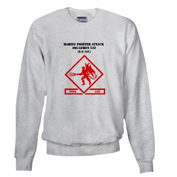 MFAS232 - A01 - 03 - Marine F/A Squadron 232(F/A-18C) with Text Sweatshirt - Click Image to Close