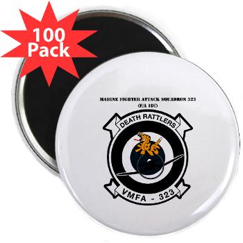 MFAS323 - M01 - 01 - Marine F/A Squadron 323(F/A-18C) with Text - 2.25" Magnet (100 pack) - Click Image to Close