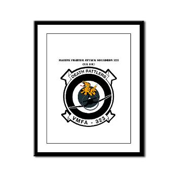 MFAS323 - M01 - 02 - Marine F/A Squadron 323(F/A-18C) with Text - Framed Panel Print - Click Image to Close