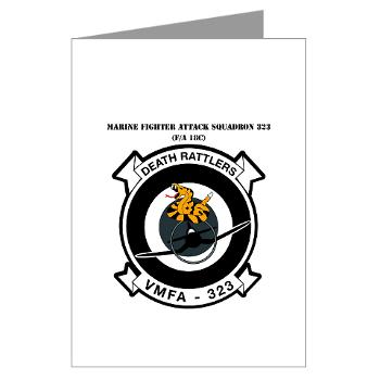 MFAS323 - M01 - 02 - Marine F/A Squadron 323(F/A-18C) with Text - Greeting Cards (Pk of 10) - Click Image to Close