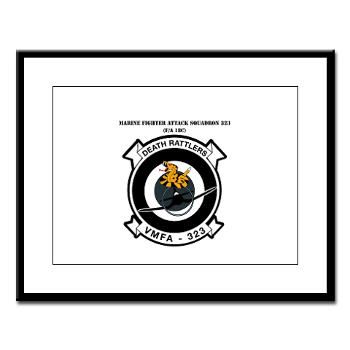 MFAS323 - M01 - 02 - Marine F/A Squadron 323(F/A-18C) with Text - Large Framed Print