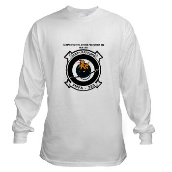 MFAS323 - A01 - 03 - Marine F/A Squadron 323(F/A-18C) with Text - Long Sleeve T-Shirt