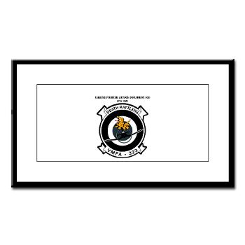MFAS323 - M01 - 02 - Marine F/A Squadron 323(F/A-18C) with Text - Small Framed Print