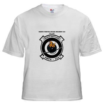MFAS323 - A01 - 04 - Marine F/A Squadron 323(F/A-18C) with Text - White T-Shirt - Click Image to Close