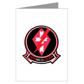 MFAS251 - M01 - 02 - Marine Fighter Attack Squadron 251 (VMFA-251) with Text - Greeting Cards (Pk of 10)