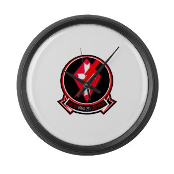 MFAS251 - M01 - 03 - Marine Fighter Attack Squadron 251 (VMFA-251) with Text - Large Wall Clock