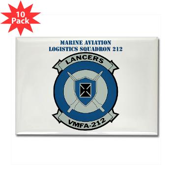 MFAS212 - A01 - 01 - Marine Fighter Attack Squadron 212 with Text - Rectangle Magnet (10 pack)